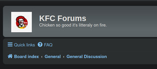 KFC Forums - Chicken so good it's litteraly on fire.
